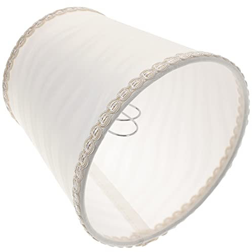 Housoutil Lampenschirme Zum Aufstecken Aus Stoff Für Kronleuchter Tischlampen Wandlampen Und Stehlampen Mit Wellenmuster Dekorativer Lampenschirm Für Innenbeleuchtung