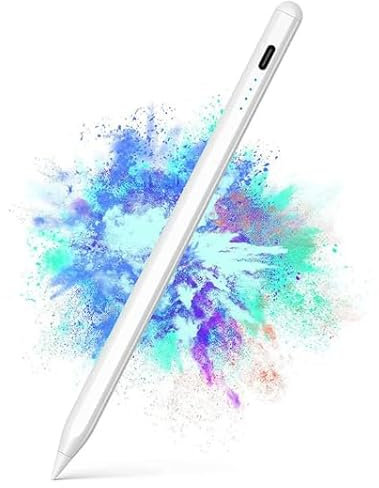 Aluminium Stylus Pen For Apple iPad Pro/Air(2018-2022), Palm rejection comes with Charger and with 2 Replacement Tips, A Substitute For Apple Pencil, With Tilt Bold Function, Palm Rejection (Black)