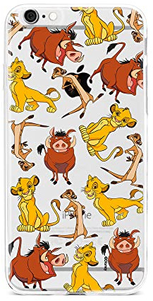 ERT GROUP Handyhülle für iPhone 6/6S Original und offiziell Lizenziertes Disney Muster Simba & Friends 010 optimal an die Form des Handy angepasst, teilweise transparent