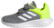 Adidas Unisex Kinder Tensaur Run Shoes, Grey/Cloud White/Lucid Lemon, 32 EU