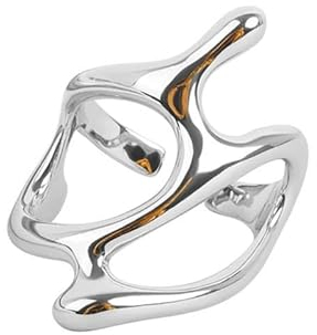 Gold-Silber-Farbe, Retro-Ring mit unregelmäßigem Zweig, verstellbar, Persönlichkeitsringe für Damen, modischer handgefertigter Schmuck, Geschenk, unregelmäßige Ringe für Damen, Silber, Gold, verstellb