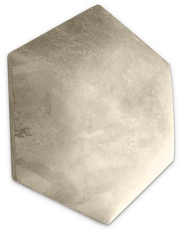 Muralo Samt Wandkissen Hexagon Stoff Polsterpaneel Schlafzimmer Wohnzimmer Bett Wandpolster Bettkopfteil Lendekissen Modern Luxus Gepolstert Polster Paneel (Creme, 40 cm x 35 cm)