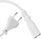 Perfect Cavo di alimentazione Euro, spina Euro dritta a presa IEC C7 dritta, cavo di alimentazione accessorio per elettrodomestici, 1,00 m, bianco