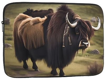Mighty Highland Yak tragbare Laptop-Innentasche – aus hochdichtem Oxford-Tuch, Bürobedarf für Männer und Frauen, 25,4 cm