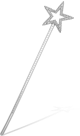 Abeillo Baguette Magique Enfants,étoile pailletée,Baguette Magique Fille,Baguette de Princesse en Argent,Baguette Magique Noël,Costume de Carnaval,fête à thème,Cosplay décoration