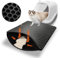 Phantasy Katzenklo Matte 30 * 45 CM, Schwarz Katzenstreu Unterleger Waben Design Vorleger wasserdichte Doppelte Schichte Entwurf Bienenwabe Matte, Katzentoilette Matte