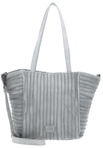 FREDsBRUDER Leder Schultertasche Umhängetasche Riffelhörnchen Shopper Stone blaugrau