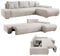 Juskys Sofa Iseo Rechts mit Schlaffunktion - Stoff Couch L Form für Wohnzimmer, bequem, ausziehbar - Schlafsofa Ecksofa Eckcouch Schlafcouch Beige
