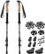 Oumuik wanderstöcke/Walking stöcke/leki wanderstöcke-110-135 cm Faltbar-Verstellbar- Teleskop-Für Männer und Frauen
