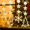 Booaee Weihnachtsbeleuchtung,4 LED Fensterdeko Weihnachten Saugnapf Weihnachten Lichter Schneeflocken, Schneemann,Engel Weihnachtsbaum Weihnachtlichen Lichterketten Warmweißes Licht Innen Außen Deko