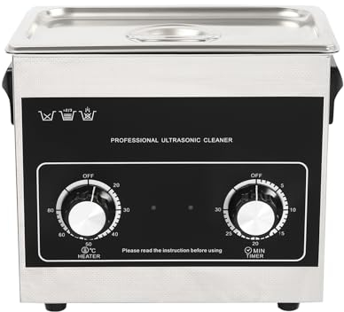 Tagtuell 3.2L Ultrasonic Cleaner, 120W 40KHZ Jewellery Cleaner, Low Noise Glasses Cleaner Machine, for Jewelry Ring Earring Necklace Glasses