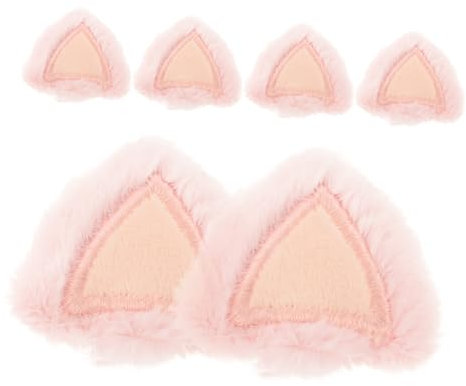 STOBOK 6 Stück Osterhasen-Ohr-oranment, Mini-osterhasen-Ohr-plüsch-Kaninchen- Für Haarspange, Basteln, Heimdekoration, Schmuckherstellung, Filz-hasenohr, Rosa
