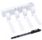FeiFanChoice 200Pcs Plastic Plant Tree Tags with Black Pen, Outdoor Waterproof Garden Labels, Hanging Plant Tags, White, 21x2 cm, Plastic, 200 Labels