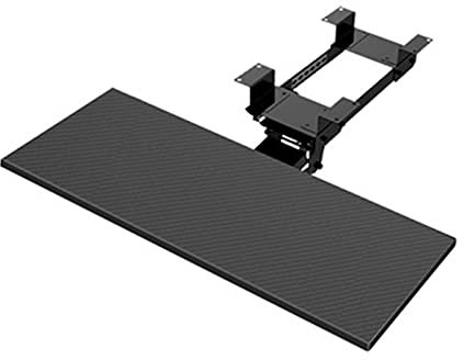 HIQIDI Under Desk Keyboard Tray, Adjustable Computer Keyboard and Mouse Tray, Ergonomic Under Table Tray, Desk Drawer, Under Desk Shelf