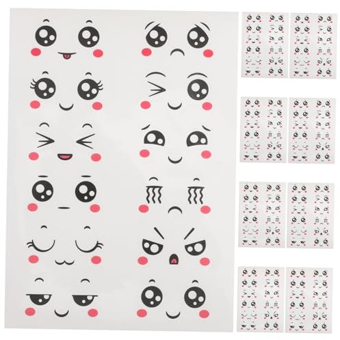 DIYEAH - -aufkleber 10 Bögen Augen- und Mundaufkleber für Kreative Dekorationen