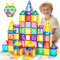 Magnetic Tiles Building Blocks, 100 Pieces Glitter Magnetic Tile STEM Educational Kids Toys for Ages 3 4 5 6 7 8 Year Old Prechool Learning Magnet Blocks Set Construction Toy Gift for Boys and Girls