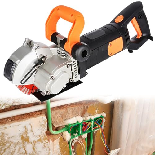 GESAIDES Rainureuse Murale, Machine à Rainurer, Profondeur et Largeur de Rainure Maximales 42 mm x 40 mm, Machine de Découpe de Rainures pour Béton, pour électriciens et Plombiers