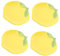 Zerodeko 4pcs Fruit Plate Lemon Design Ceramic Salad Plates Easy Maintenance Bowl Unique Kitchen Decor Lemon Shape Dinnerware