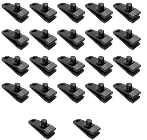 22 Pcs Heavy Duty Tarp Clips, Outdoor Grip Tent Clips Fastener Awning Clamps, Withstand 60mph Winds for Awnings, Tarps & Outdoor Covers – Secure Camping Gear, Caravan Canopies & Pool Liners
