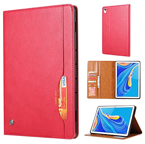 Fundas para tabletas Tablet Funda Compatible with Huawei MediaPad M6 8.4 (2019), W / Tarjeta Slot Premium PU Cierre magnético de cuero Flip Soporte plegable cubierta protectora Fundas para tabletas(R