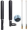2 Pcs 8dBi 2.4/5/5.8GHz Dual Band WiFi RP-SMA Antena+2xU.FL/IPEX a RP SMA Hembra Pigtail Cable para Mini Tarjeta PCIe Enrutadores Inalámbricos Repetidor de PC Escritorio FPV UAV Drone