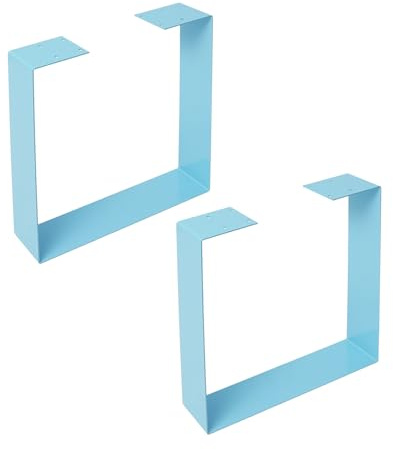 2 stück Tischbeine, Tischgestell Metall, Tischuntergestell Couchtisch Beine aus Kohlenstoffstahl, Tischkufen für Couchtisch, Esstisch, Sitzbank, Möbelfüße Tischuntergestell (Blau, 40 x 43 cm)