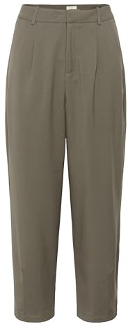KAFFE Hose KAmerle Damen Hose High Waist 7/8 Damenhose Business Regular Fit 38, Morel