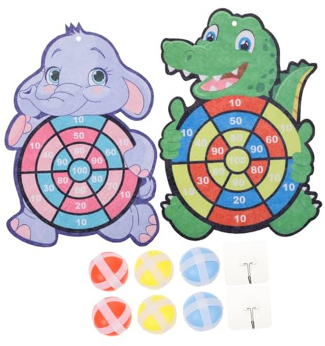 TOBBOMEY 2 Satz Klebball Wurfspiel Kinder Brettspielset Leichtes Kunststoff Klebespiel Interaktives Indoor Sportspielzeug für Kinder Eltern Kind Kommunikation