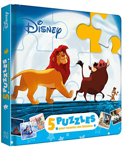 DISNEY - Mon Petit Livre Puzzle - 5 puzzles 9 pièces - Classiques