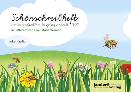 Schönschreibheft in VA (mit alternativen Buchstabenformen): linkshändig