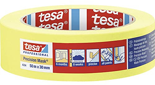tesa Präzisionskrepp® PLUS 4334 50m x 30mm gelb