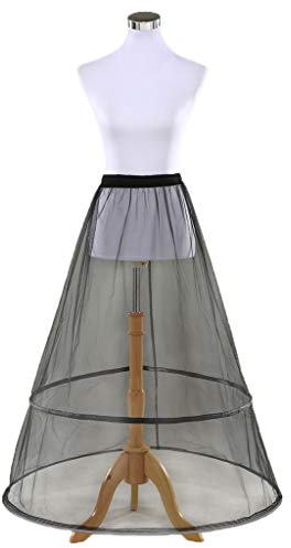 Loywe, Reifrock Petticoat aus Satin, Transparent, 2 Ring, LW4809-S-N-T