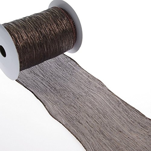 Metallic-Crash Tischläufer dunkelbraun - 12 cm x 5 m - 8285 120 59 (2,24€/M)