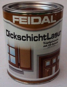 Feidal Dickschichtlasur , Farbton Nuß / Nussbaum / v. Fachhandel / 750 ml / Speziallasur äußerst wetter- und lichtbeständig,- stark wasserabweisend (mit Abperleffekt)