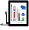 MMOBIEL Digitizer kompatibel mit iPad 4 (Schwarz) 9.7 Inch 2012 Touchscreen Front Display Ersatz inkl Werkzeug