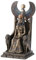 Antike Ägyptische Göttin der Heilung Sachmet sitzend auf Thron Statue