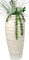 Lifestyle & More Moderne Deko Vase Blumenvase Bodenvase aus Keramik Creme/braun Höhe 50 cm