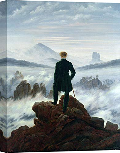 ART PRINT CAFE' – Kunstdruck auf Leinwand – Caspar David Friedrich, Der Wanderer über dem Nebelmeer – 60x40 cm