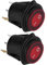 2 pcs Interrupteurs À Bascule À Bascule Lumière LED Rouge, 12V 20A 3Pin Voiture Auto Boat Boat Round Sur-Off Interrupteur À Bascule Étanche Contrôle On-Off SPDT Snap
