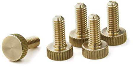 Rändelschrauben M3–M6 | Edelstahl, Aluminium, Eloxiert, Messing | Handverstellbare Schrauben mit Rändelkopf | Für Maschinenbau, Möbel, Modellbau, Elektronik (5, Messing, M3 x 10mm)
