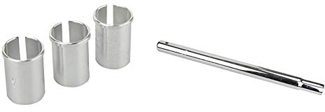 FISCHER Sattelstützen 3X Reduzierhülsen-Set, Silber, One Size & Kerze 25,4 mm Sattelstützen, Silber, One Size