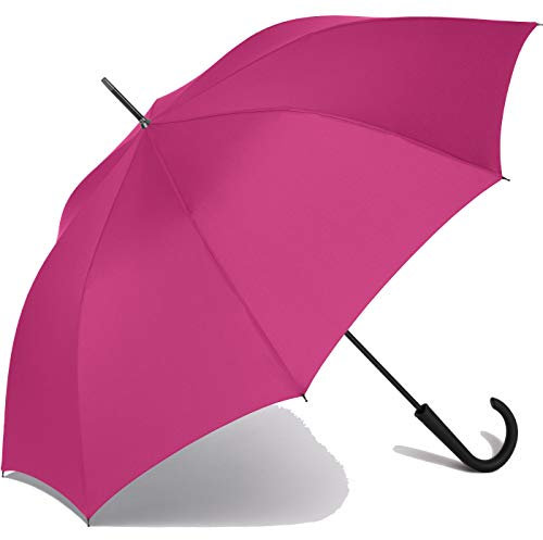 RS-Stockschirm Exklusiv sturmsicher mit Automatik Fiberglas-Streben - Pink