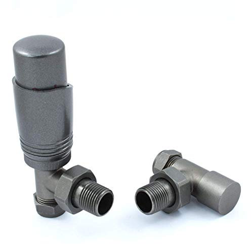 Delta Angled TRV Metallic Grey Thermostatic Radiator Valve