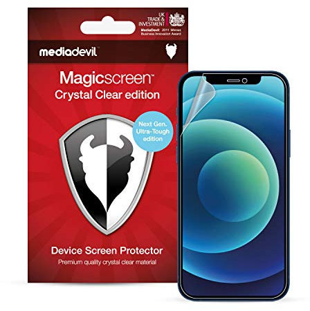 MediaDevil Screen Protector for iPhone 12 Mini (5.4) [Made in UK] - Ultra-Tough, Glass-Free Edition, 2-Pack