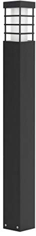 Licht-Erlebnisse Moderne Gartenlampe eckig 75 cm IP54 Außenbereich Schwarz BERINGEN Außenleuchte Terrasse Weg