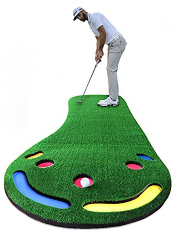 Golf Putting Green,Portable Golf Putting Automatic Ballon Return – Golf Trainingequipment – Golf Office/Golf Bureau,Cadeaux de Noël pour La Famille,Les Amis