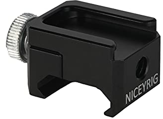 NICEYRIG NATO Rail Clamp to Cold Shoe Mount Adapter with 1/4 Threads - 471