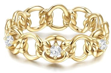 Glanzstücke München Damen Bandring aus 925/- Sterling Silber mit Zirkonia