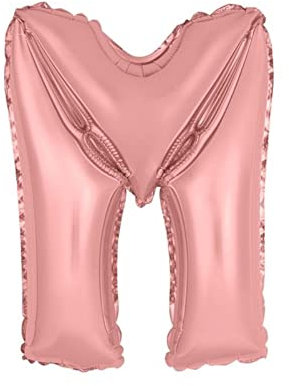 SV SURPRISEZ-VOUS - Ballon Aluminium Lettre M 36CM Rose Gold