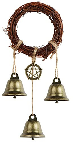 Witch Bells for Door Knob, Handmade Witchcraft Decor for Home Protection, Wiccan Altar Supplies, Witchy Pagan Supplies for Attracts Positive, Boho Gift for Garden, Kitchen, Witches Aesthetic Things